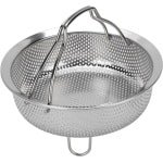 Stoommand RVS - Keuken Accessoire - Gezond Koken - Opvouwbaar Handvat - 22cm Diameter - Zilver