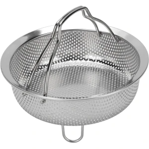 Stoommand RVS - Keuken Accessoire - Gezond Koken - Opvouwbaar Handvat - 22cm Diameter - Zilver