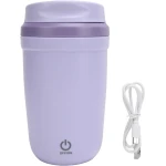 Zelfroerende mok, 350 ml/12 oz, oplaadbare roestvrijstalen elektrische koffiemok, geschikt voor melk, cacao, kantoor, keuken, reizen, enz. - Paars