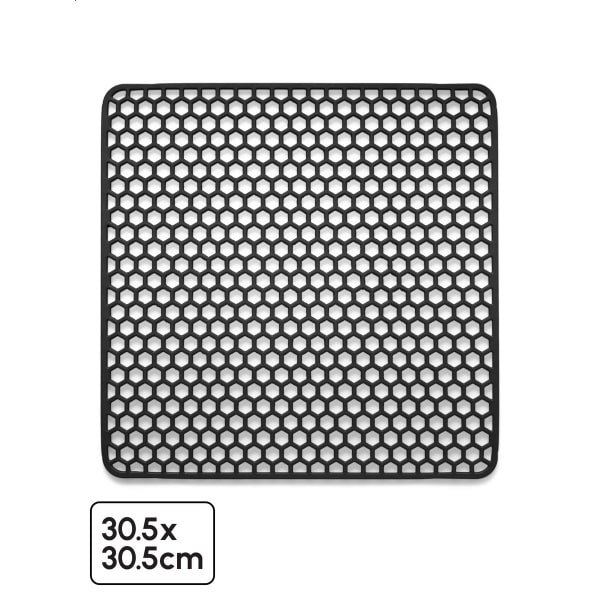 Bodo® - Gootsteenmat Siliconen Zwart - 30,5 x 30,5 cm - Keuken Accessoires - Gootsteen Beschermer - Onderzetters Siliconen - Anti Kras - Gootsteen Accessoires