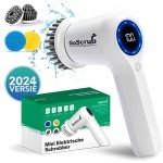 GoScrub® Elektrische Schoonmaakborstel - MINI - Poetsmachine - Schuurborstel - Schrobber - Schrobborstel - Voor Badkamer en Keuken - 4 Opzetstukken