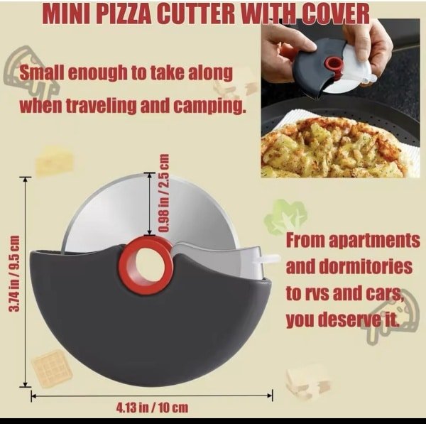 Pizza snijder - Handige pizza snijder - Roestvrijstalen - Cake snijder - Snijmachine - Keuken accessoire - Pizzames - Snij tool - Pizza snij tool - Pizza cutter -