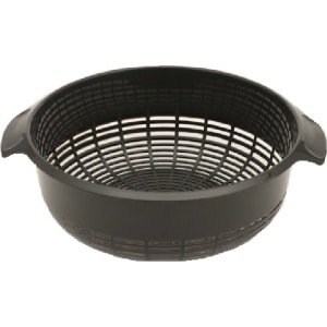 1x Kunststof vergiet antraciet grijs - 27 x 23 x 9 cm - Laag model - Plastic vergieten keuken accessoires