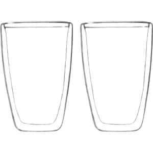 2x Dubbelwandige koffie/theeglazen 400 ml - Keuken accessoires - Koffie/thee bekers en glazen