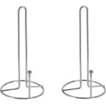 2x stuks keukenrolhouders metaal 28 cm - keuken accessoires