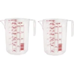 3x stuks maatbekers 1 liter transparant kunststof - Keuken accessoires en benodigdheden