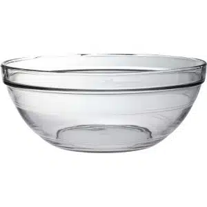 5x Serveerschalen/saladeschalen rond van glas 12.3 x 31 cm 3.45 liter - Schalen en kommen - Keuken accessoires