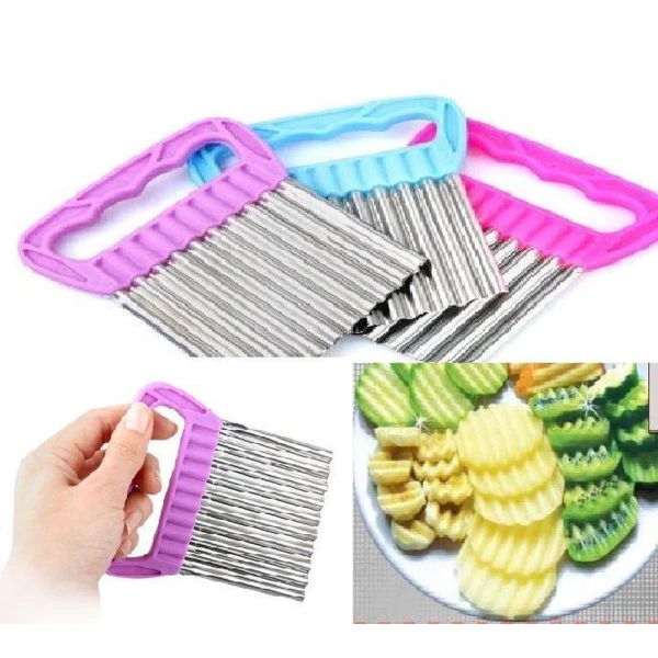Aardappel Mesje - Ribbel Mesje - Keuken accessoires - Schilmes - frietsnijder- decoratiemes met ribbels - voor ribbelfriet - kartelmes - groentesnijder