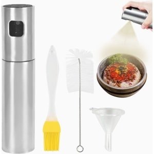 Ariko Olijfolie Sprayer - Oliespray - Verstuiver voor Keuken - Cooking Spray - BBQ - Inclusief Accessoires