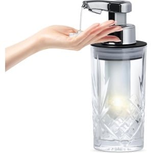 Automatische contactloze elektrische zeepdispenser - glazen vloeibare zeepdispenser - 275 ml fles - keuken badkamer