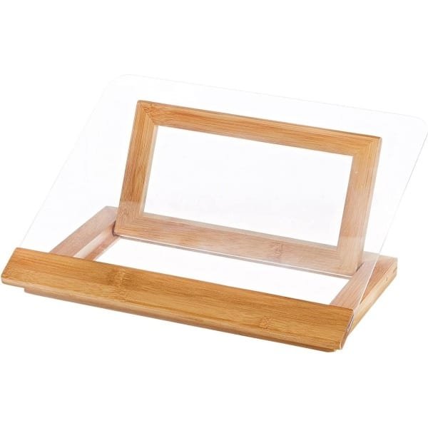 Bamboe Hout Acryl Kookboek Houder Stand Keuken Accessoire 12-1/2" x 9-1/4" x 6-3/4"