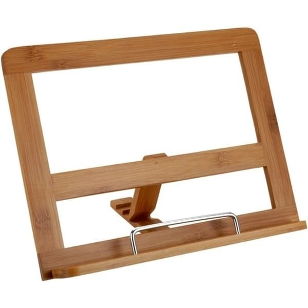 Bamboe houten kookboekhouder/tablethouder - 32 cm - Handige keuken accessoires