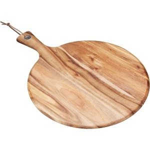 Blue Natural Elements Houten Kaasplank Ronde Serveerplank Antipasti Plank Borrelplank 41 x 30 centimeter - Acaciahout - Groot formaat - Keuken accessoire Cheeseboard