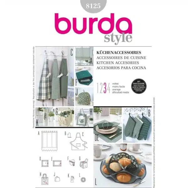 Burda Naaipatroon 8125 - Keuken accessoires