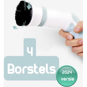 Elektrische Schoonmaakborstel - 4 Verschillende Opzetstukken - Draadloos - Waterdicht - Schrobborstel - Reinigingsborstel - Badkamer, Keuken en Auto - Schoenreiniger