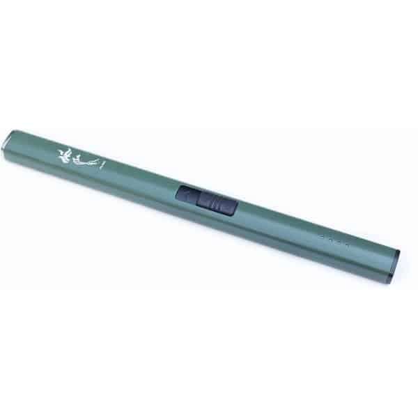 Flam Lange USB Oplaadbare Elektrische Plasma Aansteker - Vlamloos - Voor Keuken, Kaars, BBQ, Openhaard - In en Outdoor - Chique Design - groen