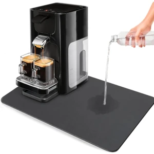 GLODI GOODS® Koffie absorberende afdruipmat - 40x50 cm - tampermat koffiemat - keuken en thee accessoires - Antraciet