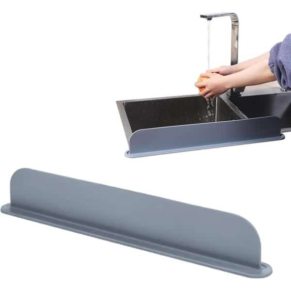 Gootsteen Beschermmat - Accessoires Voor Aanrecht - Siliconen Mat Voor Kraan - Gootsteen - Droogmat - Tegen Water- Keuken Aanrecht Drogen Mat - Keuken Gootsteen Splash Guard - Voor De Kraanbak In De Keuken - Herbruikbare - Anti Spat - Grijs