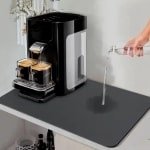 HSXL Diatomiet Koffie Apparaat Mat - Koffie Absorberende Afdruipmat - 40x50 cm - Antraciet Grijs Effen - Koffiemachine of Knutsel Onderlegger - Koffiemat - Keuken en Thee accessoires - Knutselmat - Hobby Onderlegger