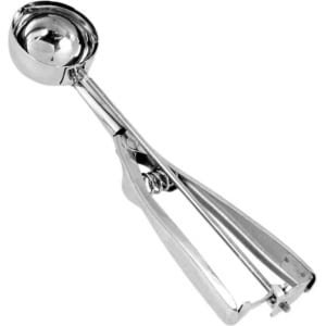 IJsschep - ijslepel - Roestvrij staal - Portioneerlepel - Keuken accessoire - IJsopscheplepel - 6 cm x 22 cm - Zilver
