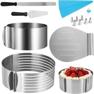 Inovra ® Cake Accessoire Set van Roestvrij Staal voor Perfecte Taartcreaties in de Keuken