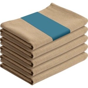 JEMIDI theedoeken 5 stuks - 100% katoenen keukenhanddoeken - Wasmachinebestendige keukendoeken - Keuken accessoires - Vaatdoek set - Theedoek in beige