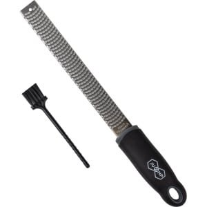 JU&MP Rasp - Keuken Accessoires - Kaasrasp - Handrasp - met Beschermkap - RVS - Zwart