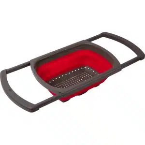 JU&MP Vergiet - Keukengerei - Zeef - Keuken Accessoires - Inklapbaar - Rood