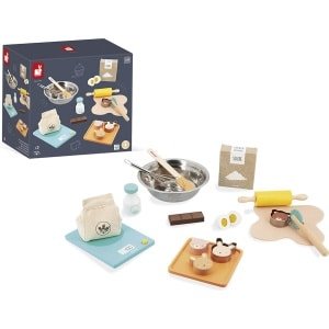 Janod In De Keuken - Banketbakkerij - Set Houten Accessoires Om Te Bakken Als Volwassenen! - Geschikt vanaf 3 Jaar