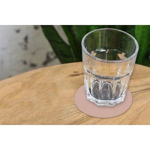 KitchenYeah - Onderzetters - Roze - Effen - Interieur - Onderleggers glazen - Rond - Onderzetters voor glazen - 10x10 cm - Keuken accessoires - 6 stuks