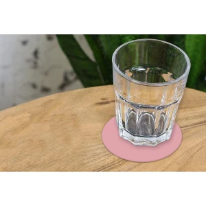 KitchenYeah - Rond - Onderzetters - Roze - Effen - Keuken accessoires - Onderlegger - Onderzetter roze - 10x10 cm - Onderzetters voor glazen - 6 stuks