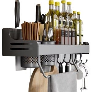 Kruidenrek - Keukenrek - Keuken Accessoires - Hangend - 40 CM - Grijs