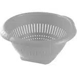 Kunststof keuken vergiet zilvergrijs doorsnede 20 x 9 cm - Plastic vergieten keuken accessoires