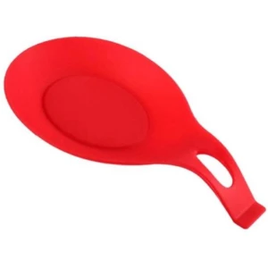Lepel Mat | Keuken Gerei Houder | Keuken Tool | Keuken Accessoires | Hittebestendig | Siliconen | Houd Uw Aanrecht Schoon | 20x10 CM | ROOD