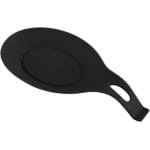 Lepel Mat | Keuken Gerei Houder | Keuken Tool | Keuken Accessoires | Hittebestendig | Siliconen | Houd Uw Aanrecht Schoon | 20x10 CM | ZWART