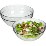 Luminarc Slakom - 2x - dia 26 cm - glas - Salade schaal - Schalen en kommen - Keuken accessoires