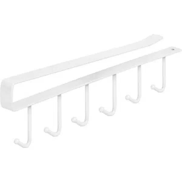 Mokkenrek - Ophangsysteem - Opbergsysteem - IJzeren haken - Ophanghaken - Keuken accessoires - wit