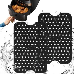 Mrs. Jones Air Fryer Siliconen Pot Silicone Liner Herbruikbaar Non-Stick Basket Accessoire voor Thuis Keuken - 2 Stuks - Air Fryer Alginaat. .