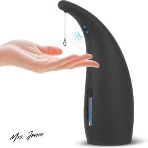 Mrs. Jones Automatische zeepdispenser 300 ml met sensor infrarood elektrische zeepdispenser automatisch voor badkamer keuken hotel restaurant openbare plaats mat zwart-onbreekbare dispenser .