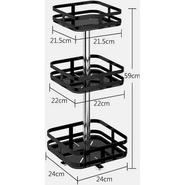 Mrs. Jones Dispenserhouder voor kruidenrek keuken van metaal met 3 planken 360 graden draaibaar in hoogte verstelbaar ruimtebesparende accessoires voor huis keuken modern design - opbergrek keukenorganisatie .