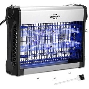 Muggenlamp 20 W 2500 V vliegendood - 2 soorten veiligheidstechnologieën - elektrische insectendoder - effectief gebied 100 m² - tuin terras - slaapkamer huis keuken