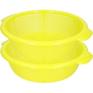 PlasticForte set van 2x stuks kunststof keuken vergieten van 31 x 9.5 cm in de kleur groen -ã ̄â¿â½keuken accessoires