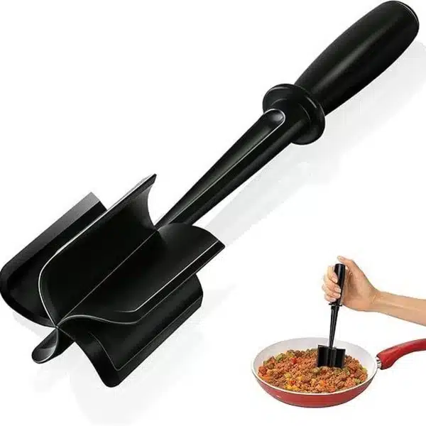 Purreestampers - Keukenhulp - Aardappelstampers - Vleesstamper - Upgrade Vleeshakselaar - Meat Chopper - Vleesstamper Gehakt - Vleeshakmachine - Hittebestendige Vleesstamper Voor Gehakt - Mixer - Pureestamper - Zwart - Keuken Accessoire - Stamper