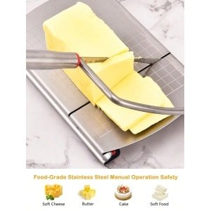 RVS Kaas Slicer - Multipurpose Voedsel Cutter met Mes en Precisieschaal, Ideaal Voor Kaas en Meer | Kaas Slicer, Voedsel Cutter, RVS Kaas Snijder, Kaas Snijder Met Schaal, Kaas En Voedsel Snijder, Precisie Kaas Snijder, Keuken Accessoire
