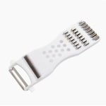 Rasp en schiller in 1 Kleur Wit Keuken Gadget - Groenterasp - Groenteschiller - Aardappelschiller - Diverse groenten en fruit - 1 Stuk - Keukengerei - Rasp - Rasper - RVS