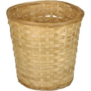 Ronde rieten/bamboe manden/mandjes 26 x 24 cm - Keuken artikelen opberg manden - Huis decoratie/accessoires