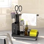 Selwo™ Gootsteen Organizer, Keuken Organizer voor opslag keuken 304 roestvrij staal Keuken Accessoires (-22)