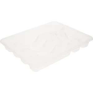 Transparante bestekbak/bestekhouder 37 x 29 cm - 6 vakken - Keuken opberg accessoires