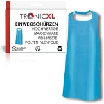 TronicXL 100 stuks wegwerpschorten blauw - plastic schorten 130x76 plastic - keuken - laboratorium - bistro - slagerij - eenmalig schort - hygiëne uitrusting - accessoires werkkleding - short