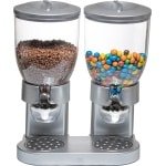 United Entertainment - Cornflakes Dispenser, Dubbele voorraadbus voor Ontbijtgranen, Keuken accessoire, 42x33x20, Zilver